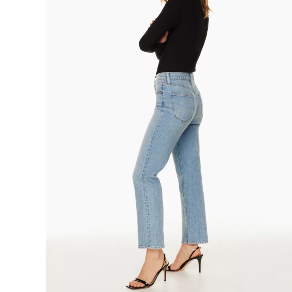 Aritzia Denim Forum Arlo High Rise Straight Ankle Jeans